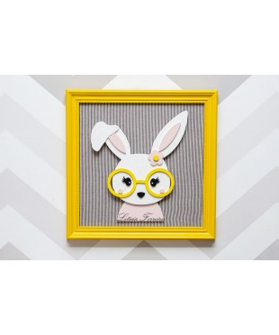 QUADRO COELHO AMARELO